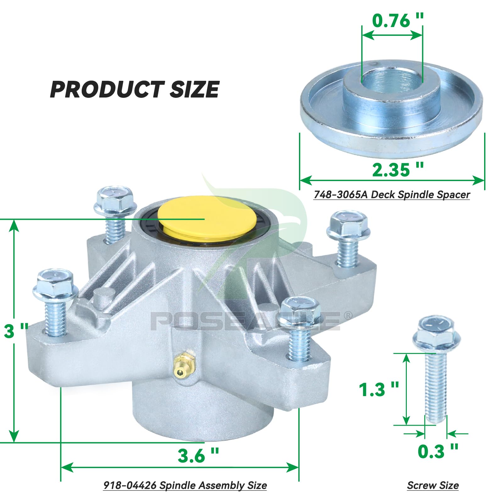 Amazon.com : POSEAGLE 918-04426 Spindle Assembly Kit for Cub Cadet