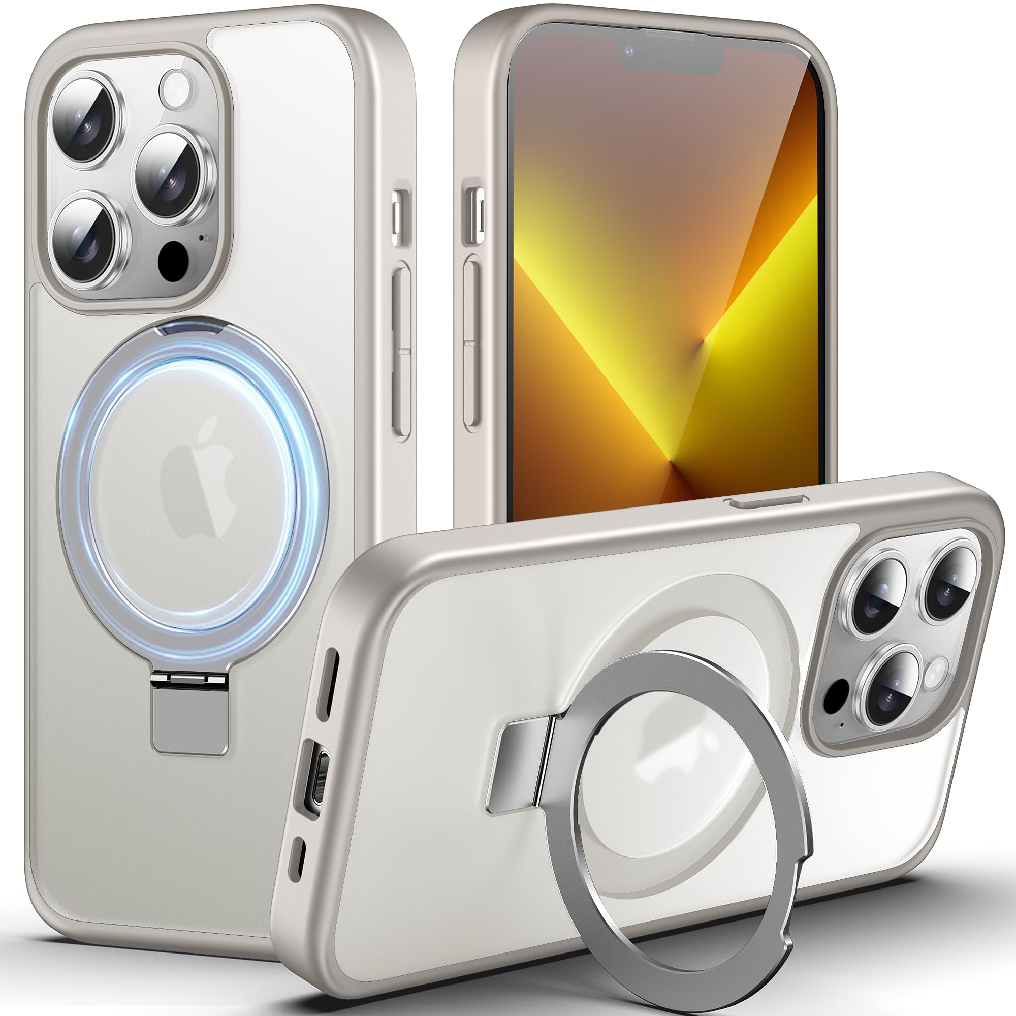 DASFOND Custodia Supporto Magnetico iPhone 15-2023 aggiornato [All-in-1