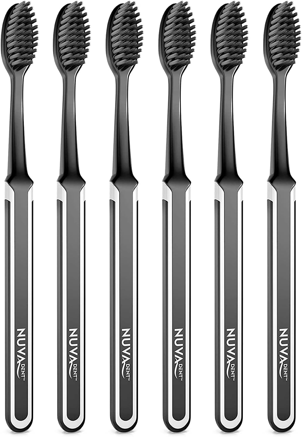Charcoal Toothbrushes - Charcoal Toothbrush Soft, Activated Charcoal Toothbrush Super Soft, Toothbrush Charcoal, Teeth Whitening Charcoal Tooth Brush - Adults & Kids - 6 pc, Extra Gentle