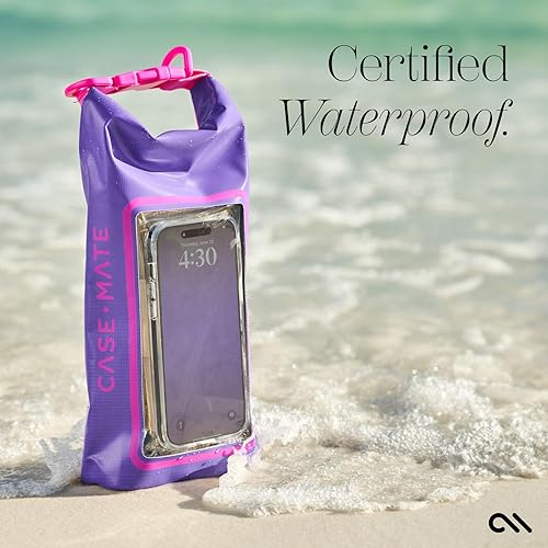 Miniatura 3 de Case-Mate Purple Paradise Mini IP68 - Bolsa de cubo impermeable con tapa enrollable de 2 litros con bolsa impermeable para natación, kayak,