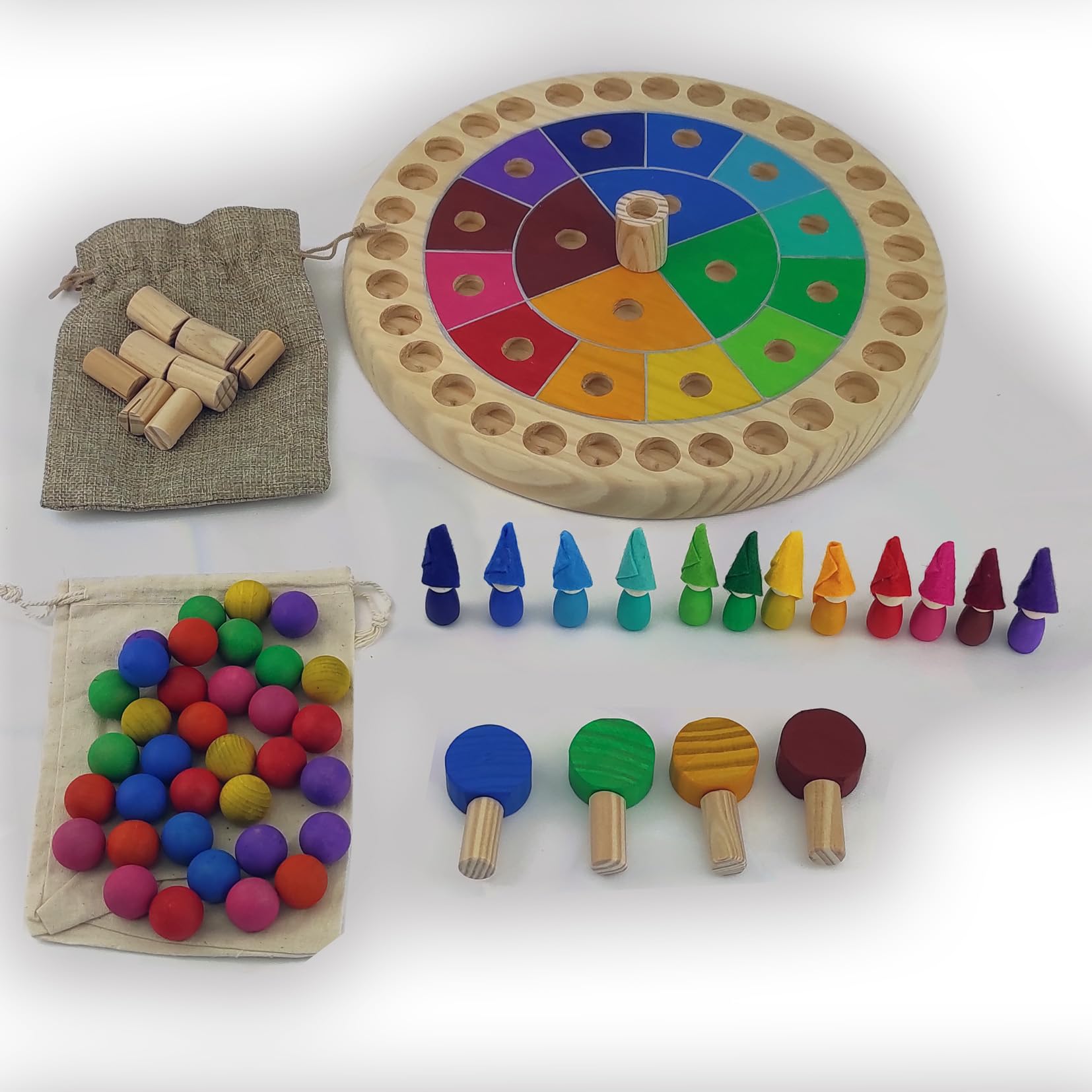 Calendario Anual Circular manipulativo Montessori Artesanal