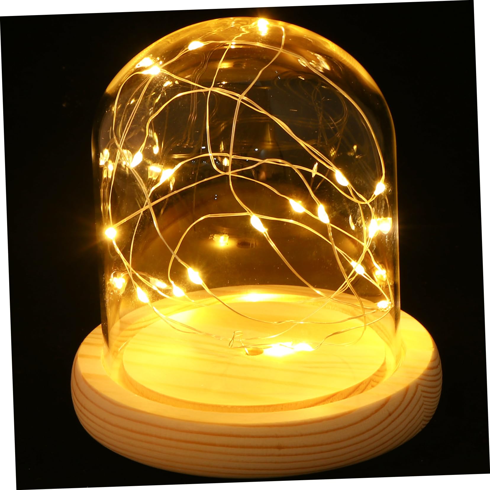 DOITOOL Glass Dome Led Lamp Creative Star Design Night Light for Boys and Girls Home Decor