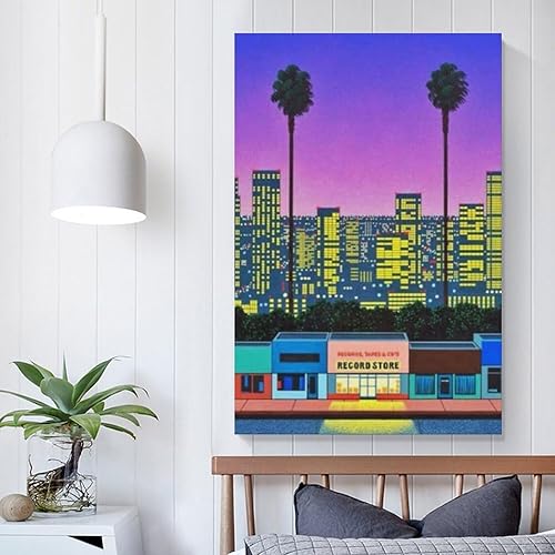 Miniatura 5 de Pintura de paisaje retro moderna estilo pop Nagai Hiroshi Home Bar decoración de pared (6) pósteres e impresiones de pintura en lienzo para