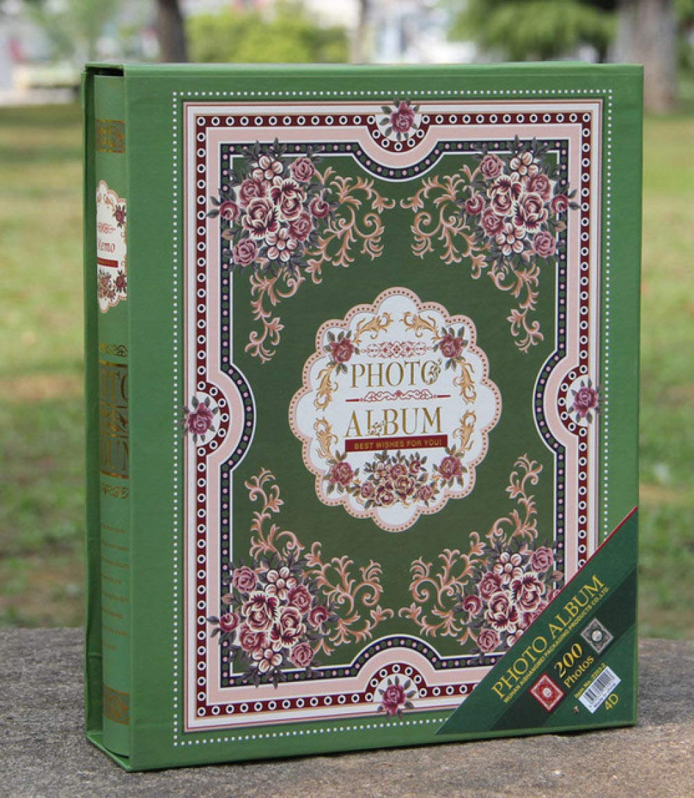 Duży album fotograficzny 4D, 15 cm, 200 stron, album do scrapbookingu, papierowy, rodzinny, album ślubny, do scrapbookingu, jasnozielony
