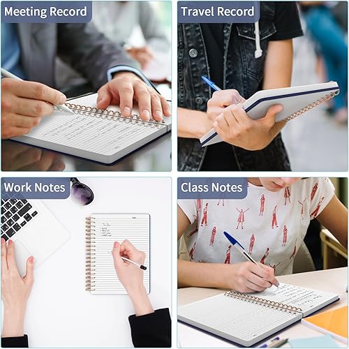 Miniatura 7 de Forvencer Cuaderno rayado en espiral con 300 páginas numeradas, diarios gruesos con rayas universitarias B5 para escribir con papel de 3.53 ozm,