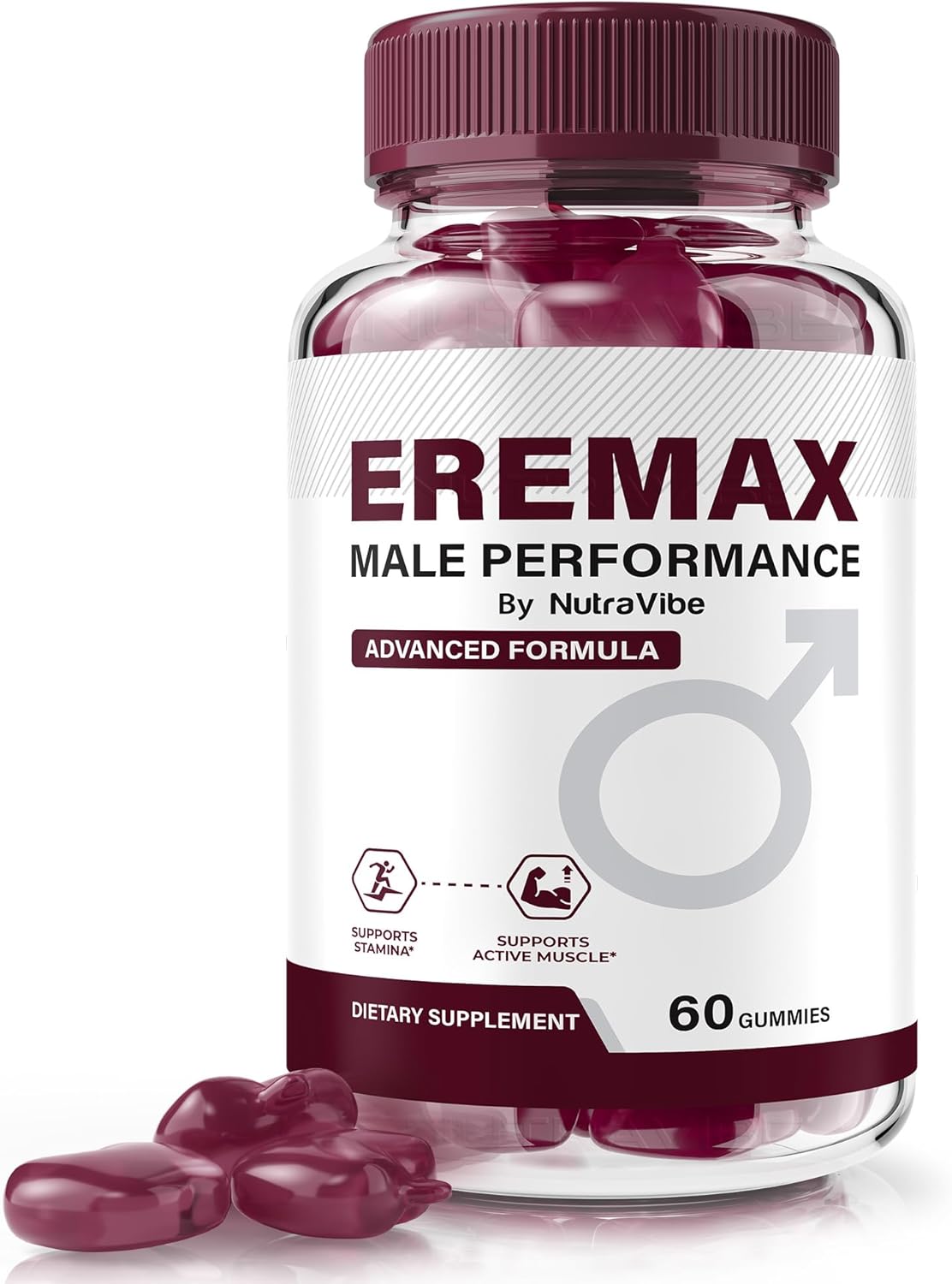 Eremax Gummies – Daily Energy, Stamina & Performance Support Supplement | Natural, Great-Tasting Easy-to-Chew Gummy for Overall Health | Non-Habit Forming | Official EreMax (60 Gummies)