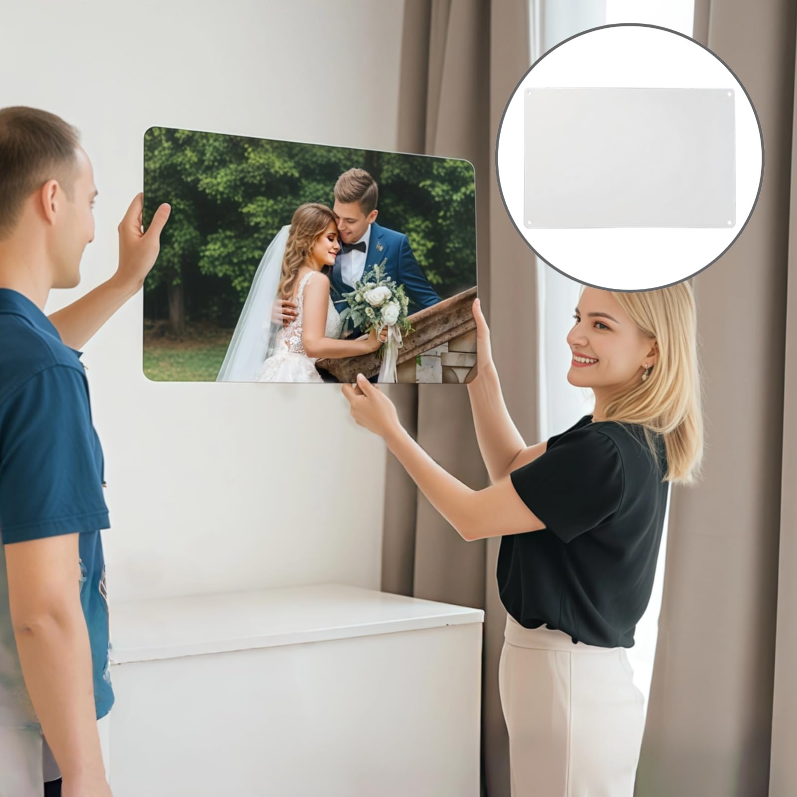 Confezione da 10 pezzi vuoti in alluminio a sublimazione con fori preforati e 40 viti, pannelli in metallo per stampa a trasferimento termico, insegne personalizzate e stampe fotografiche, 30 x 20 cm