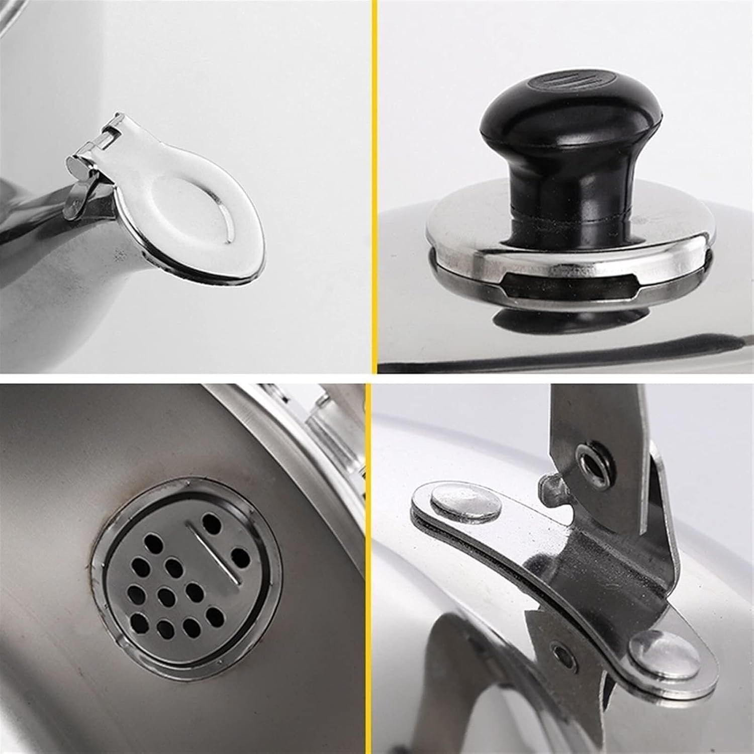 Silver kettle, Tea Kettle Stovetop 304 Stainless Steel, Easy Clean Whistling Tea Kettle for Gas Induction Electric Stovetops(5L)