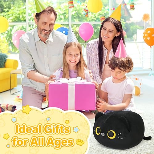 Miniatura 7 de KMUYSL Almohada de felpa de gato, juguetes de peluche de gatos, juego de almohada de peluche suave Kawaii para niños y adultos, regalo ideal de