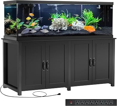 GDLF 100-150 Gallon Large Fish Tank Stand,Furniture-Style Aquarium Stand