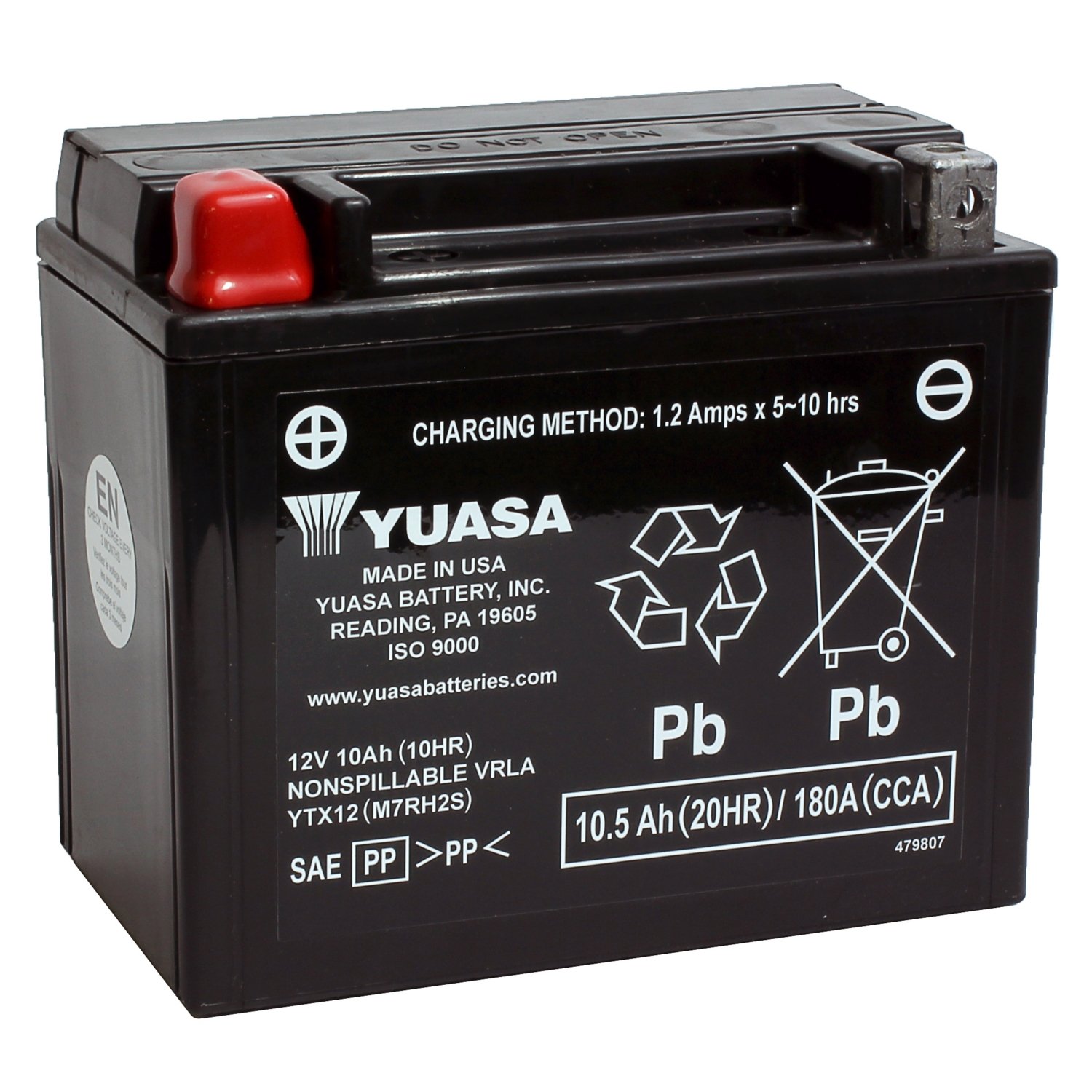 Amazon.com: Yuasa YUAM7RH2S YTX12 Factory Activated AGM Battery
