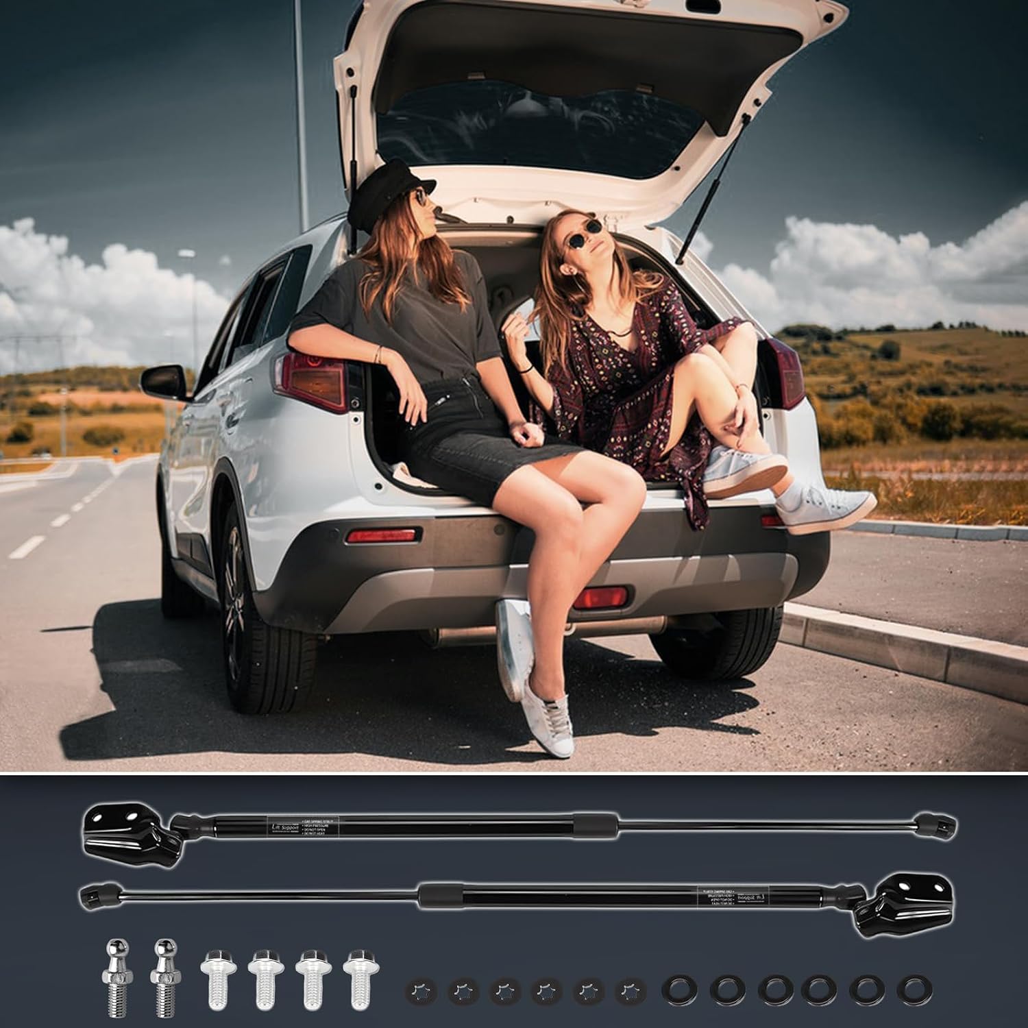 Tailgate Trunk Lift Supports for Subaru Crosstrek 2018 2019 2020 2021 2022 2023 Struts Gas Springs Shocks (Pack of 2) OE#PM4021LR