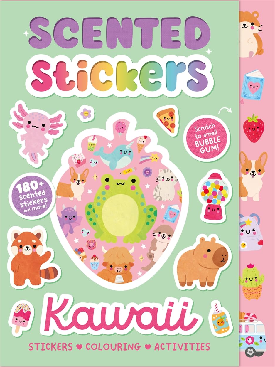 Scented Stickers Kawaii: Colouring, activity and sticker book | Perfect for screen-free playtimes | Packed full of cute characters