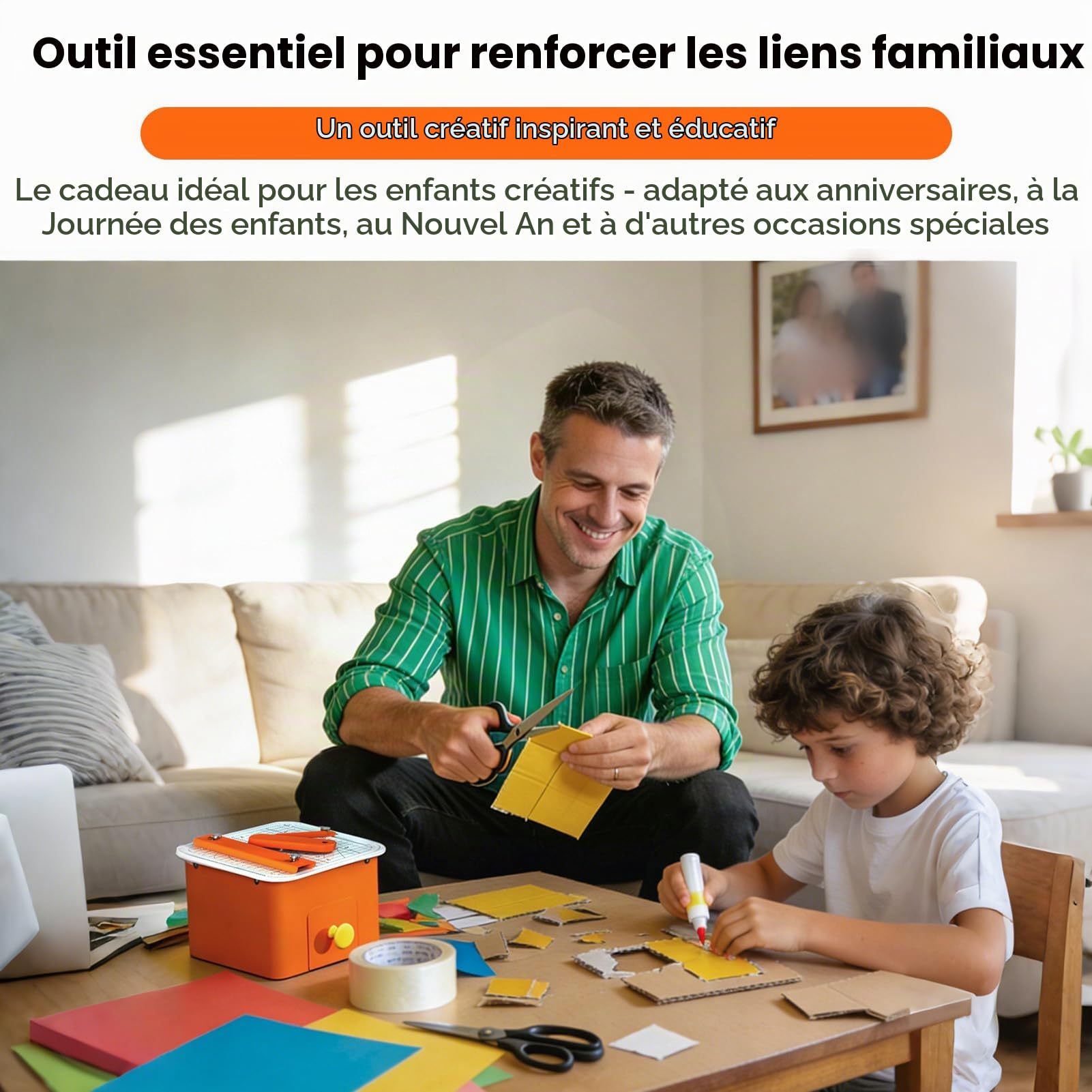 Asixxsix Coupe carton sûre pour enfants âges 5+, Machine de coupe de papier 45W jouet éducatif avec structure de cachée et commutateur sûr pour les (Version standard du -carton Prise UE 100-240V)