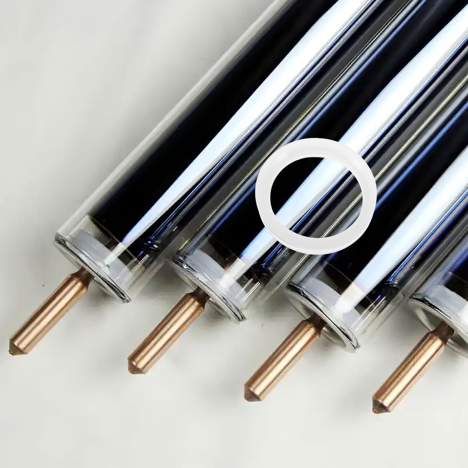 Juntas Tóricas de Silicona 58 Mm para Calentadores Solares de Agua, 72 Unidades Anillos de Sellado Resistentes para Tubos Colectores, Anillos de Repuesto para Evitar Filtraciones
