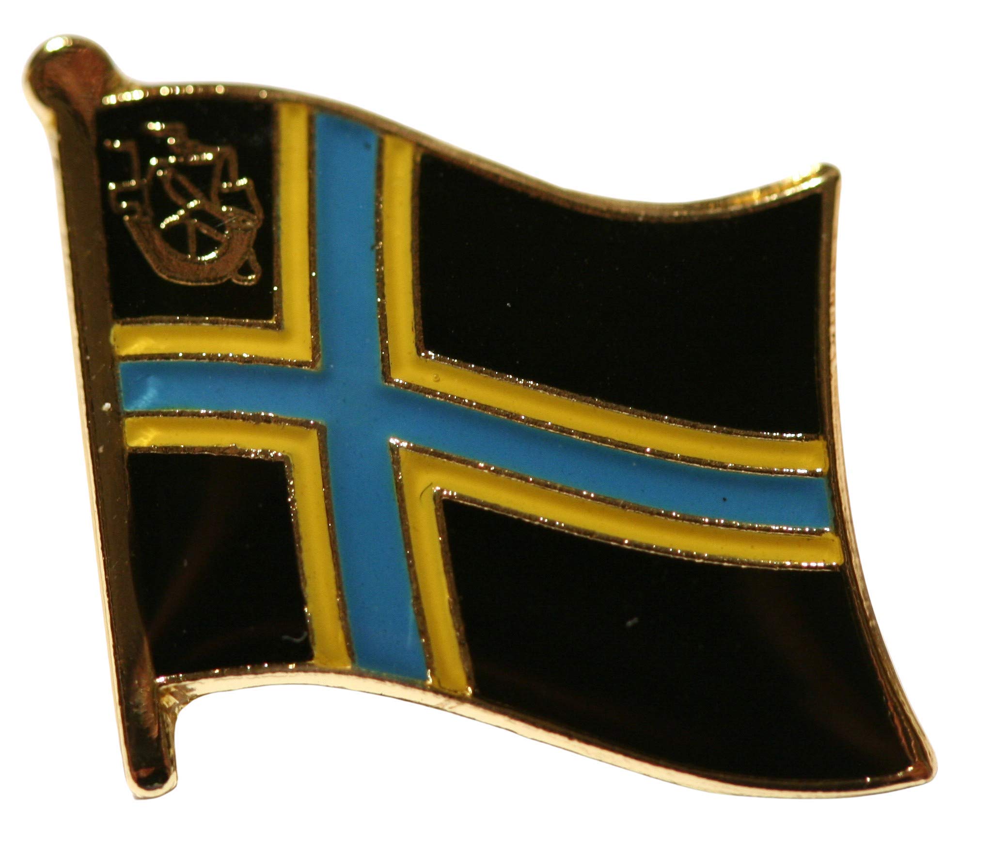 Buxton's Badges Men's Multiple Caithness County Flag Pin Badge
