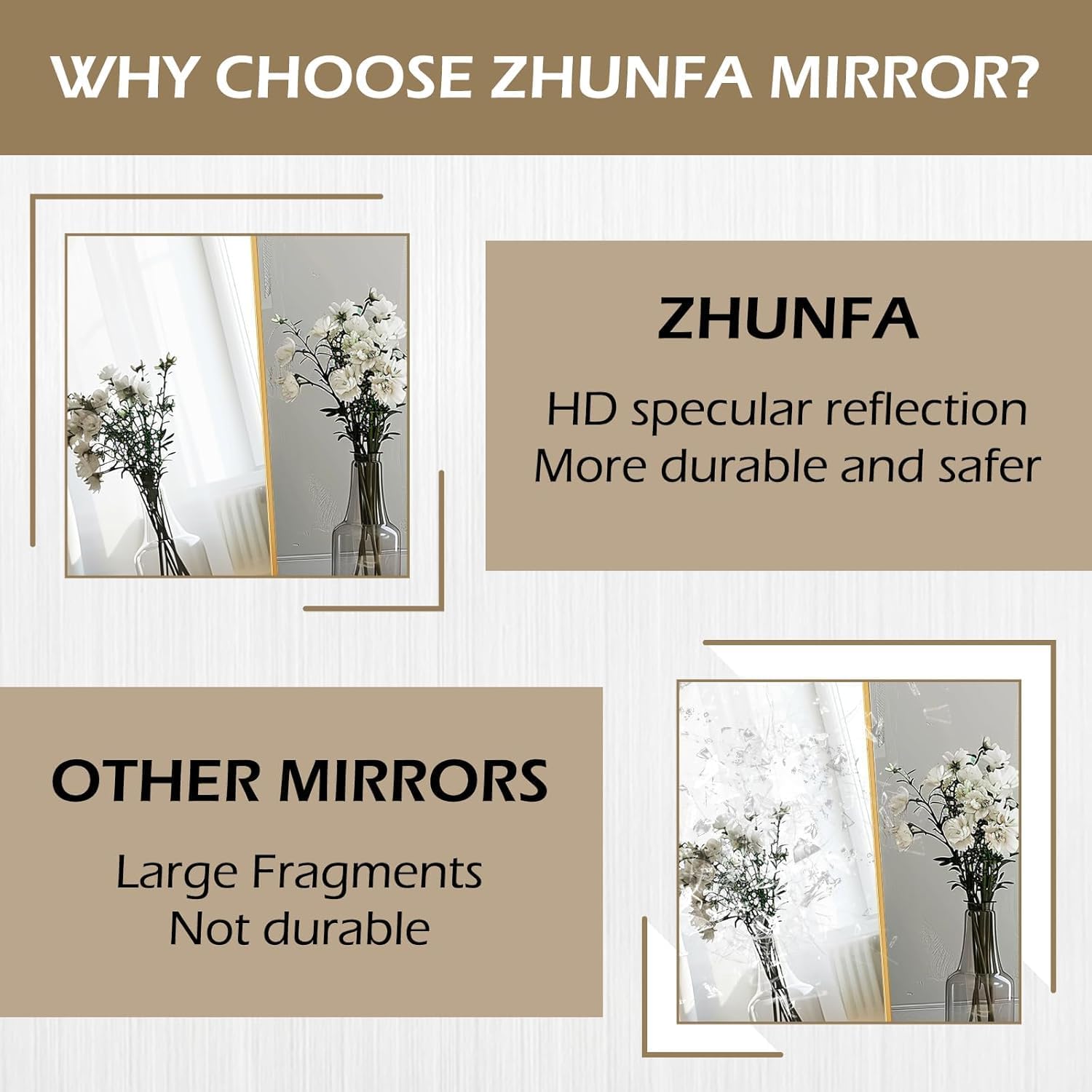 ZHUNFA Arched Full Length Floor Mirror, Oval Full Floor Mirror, Large Wall Mounted Arched-Top Body for Living Room, Bedroom, Bathroom, Entryway, Dressing Room (Gold, 64 * 21)