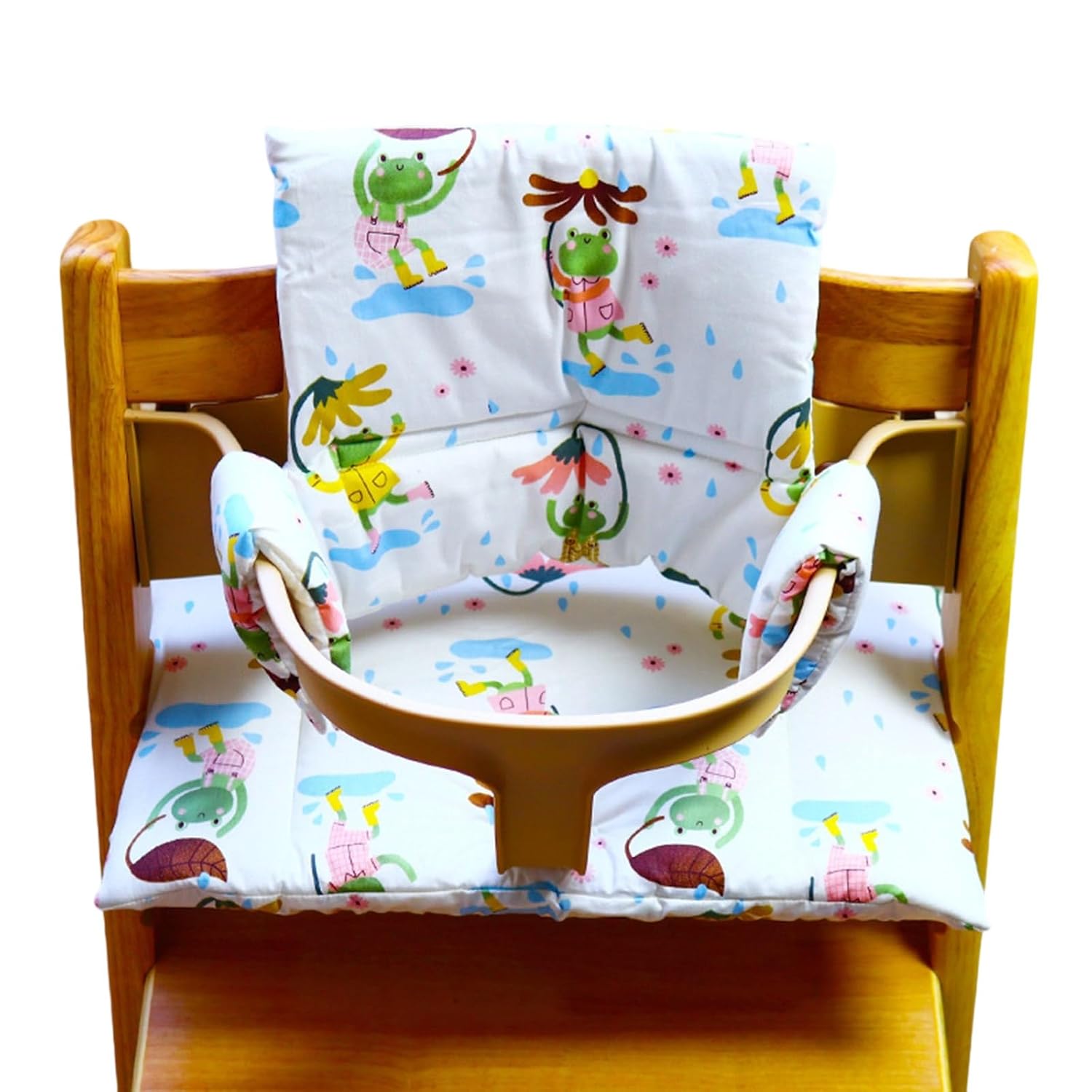 Ergonomic Infant Highchair Cushion Growth Chair Seat Pad Machine Washable Cotton Padding Detailing For Mealtime Polyester High Chair Cushion Set