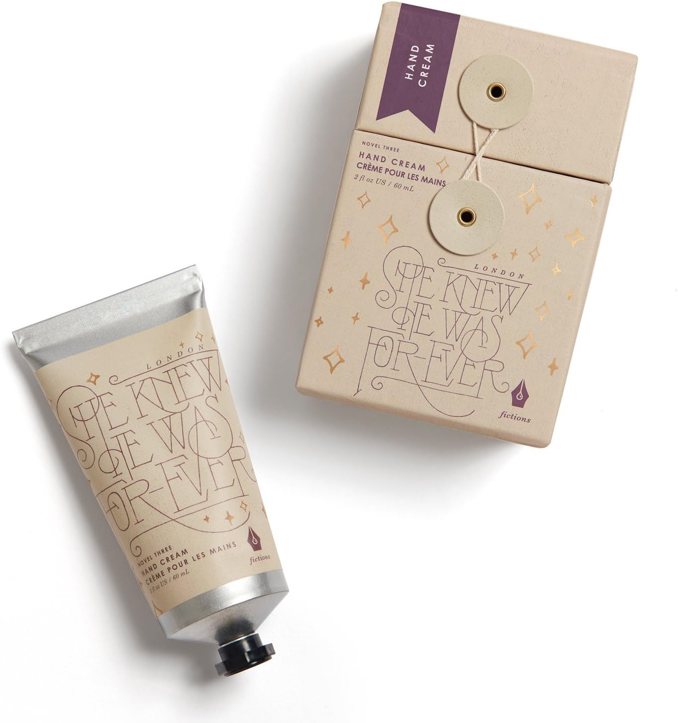 Fictions Hand Cream - London. She Knew He Was For-Ever - By Gino Percontino - Fast-Absorbing Rich Natural Oils - Honeysuckle, Magnolia, Green Tea, Honey, Warm Woods - 2 oz