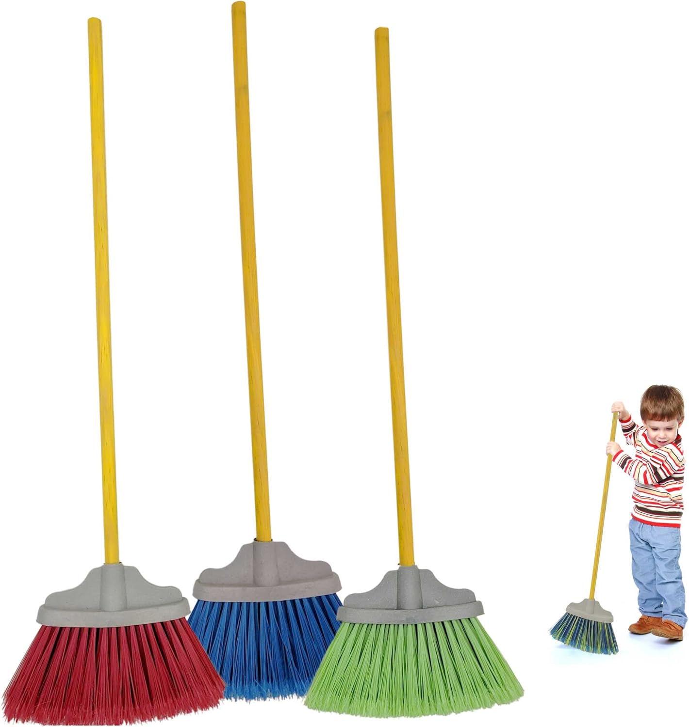 Children's Brooms 27" Long for Kids Sweeping Indoors