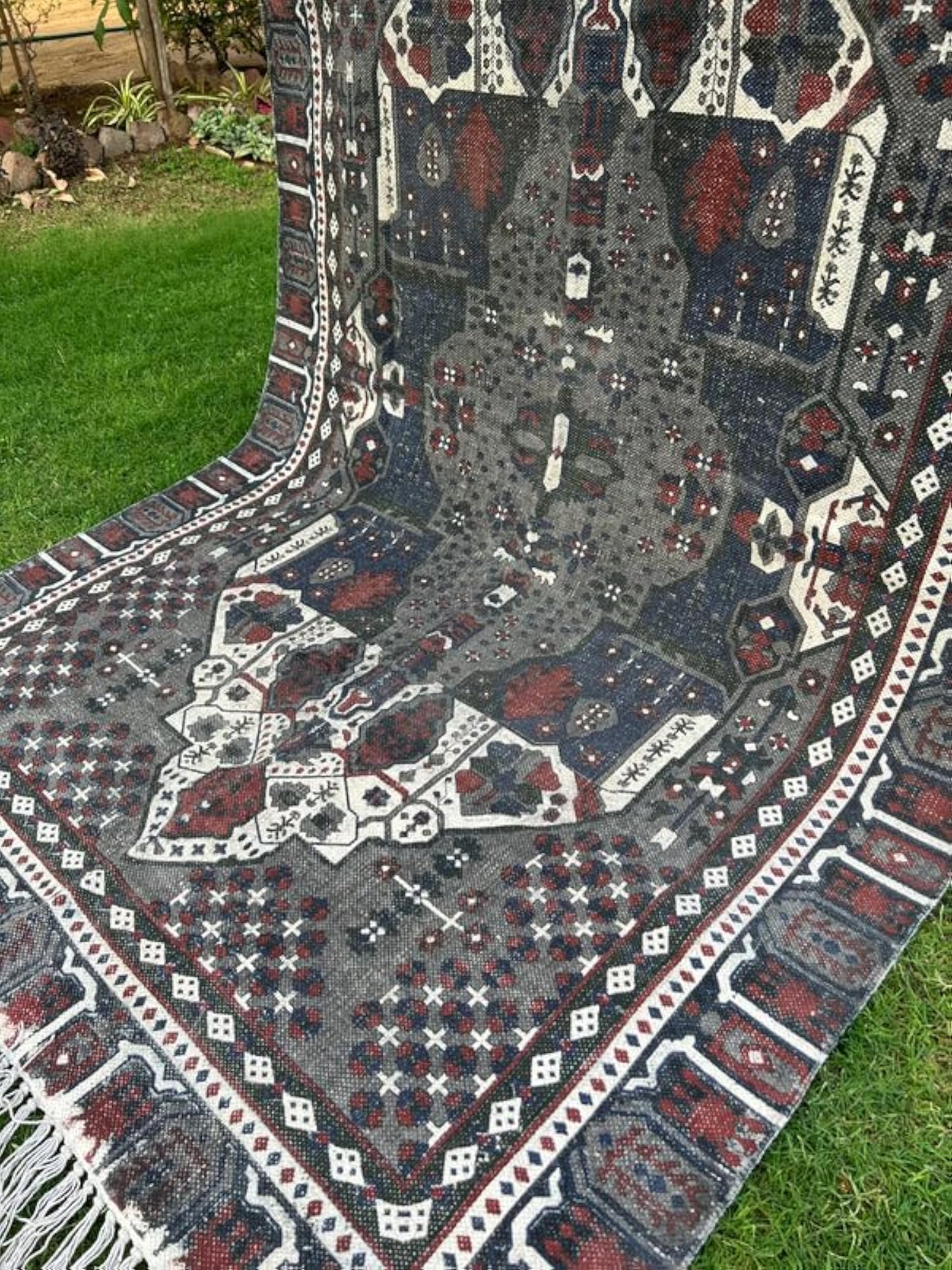 Moroccan Cotton Multicolor Carpet, 4 X 7 ft
