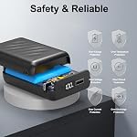 20000mAh Batterie pour la banque d'alimentation rechargeable Vest-5V/7.4V chauffée LED Affichage et DC/USB Sortie pour Veste chauffante, Hoodie et Pantalon,Fast Charging Powerbank Compatible avec iPhone iPad Samsung