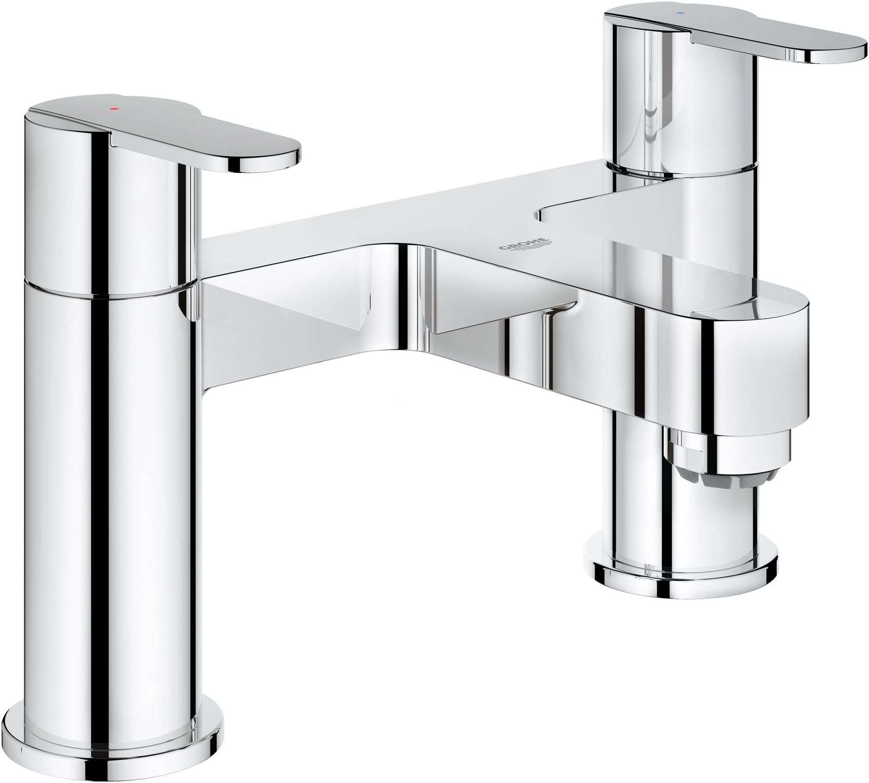 Get - Twin Handle Bath Mixer - Metal Handles - Deck Mounted - 2-Hole - Chrome - 25134000