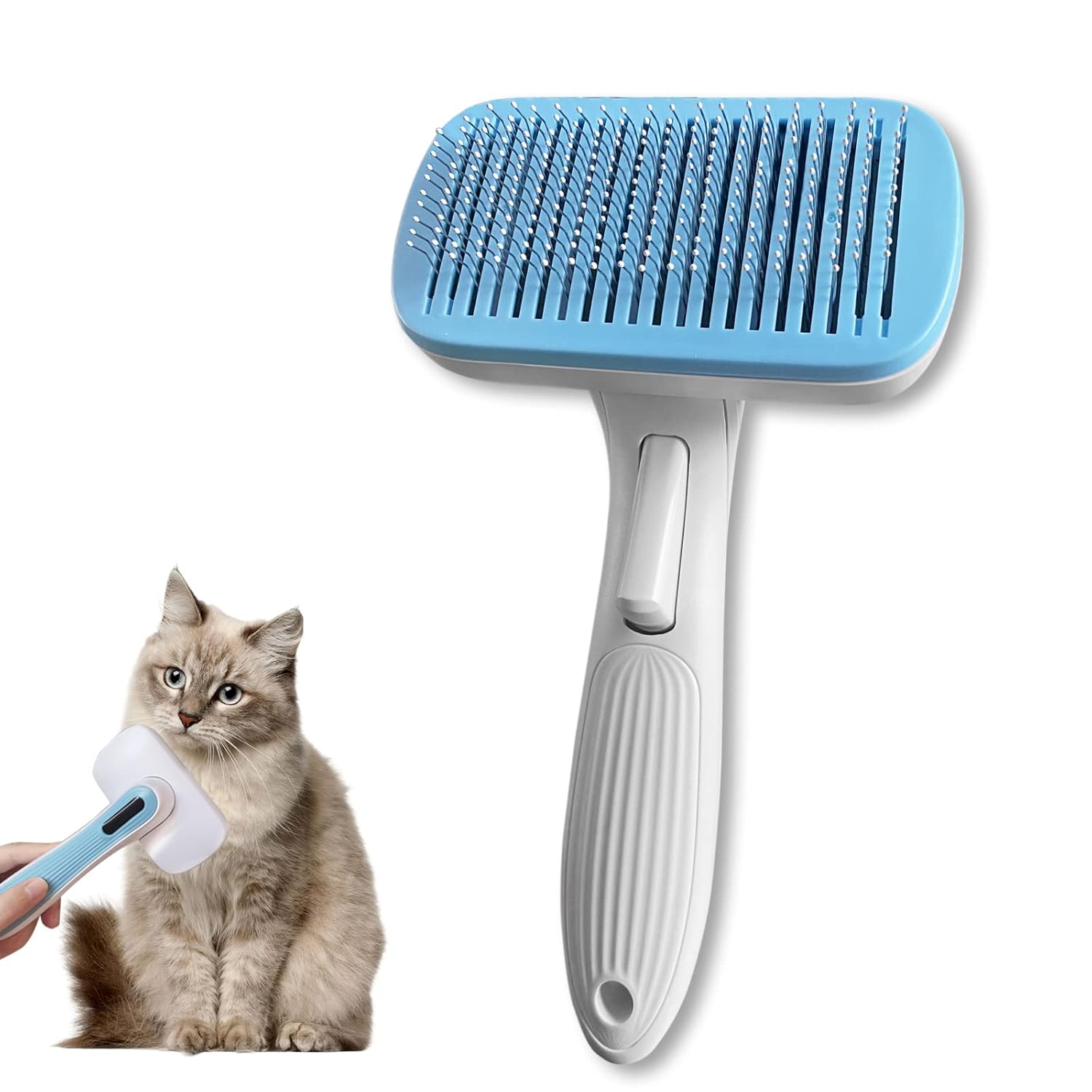 Self Cleaning Cat Brush for Shedding and Grooming, Kuwait Ubuy