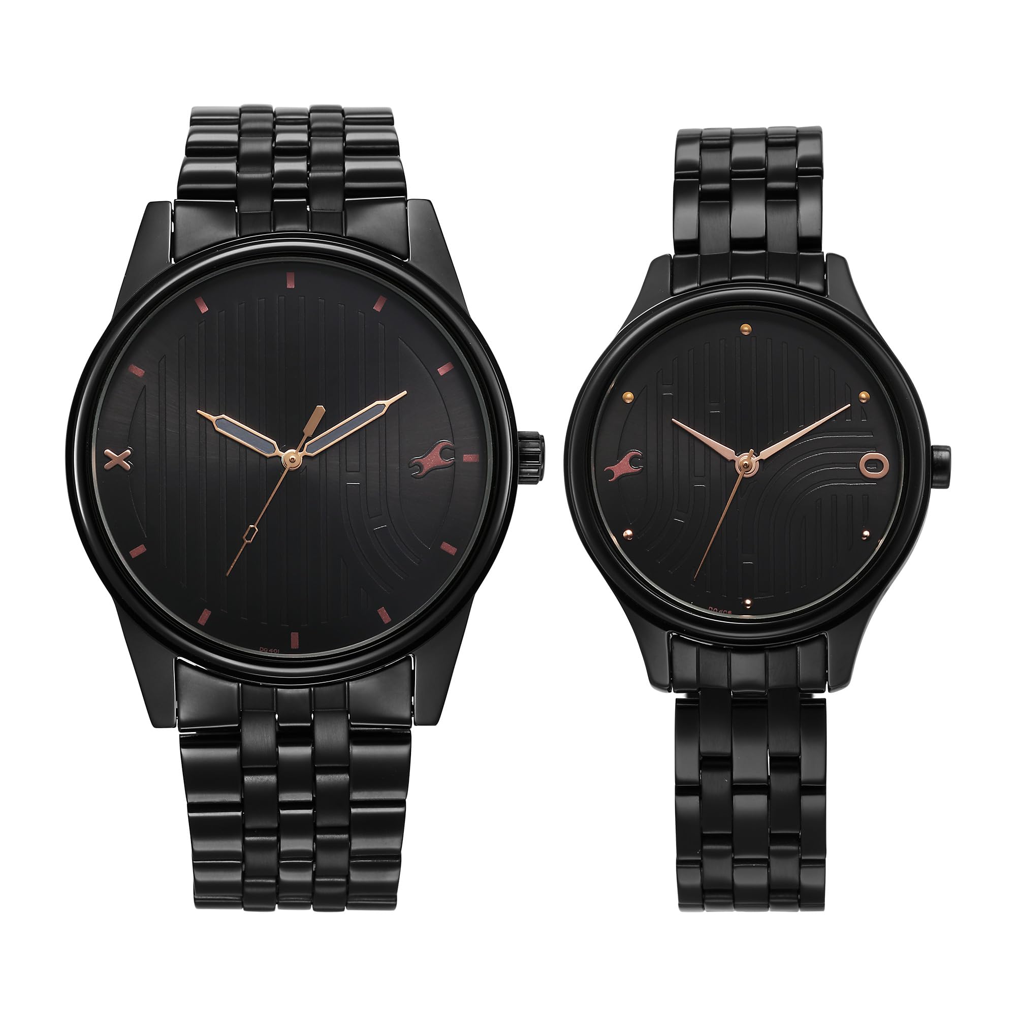 Fastrack Mixmatched Quartz Analog Black Dial with Black Metal Strap Watch for Couple (B0D8W8184H) Amazon Price History, Amazon Price Tracker