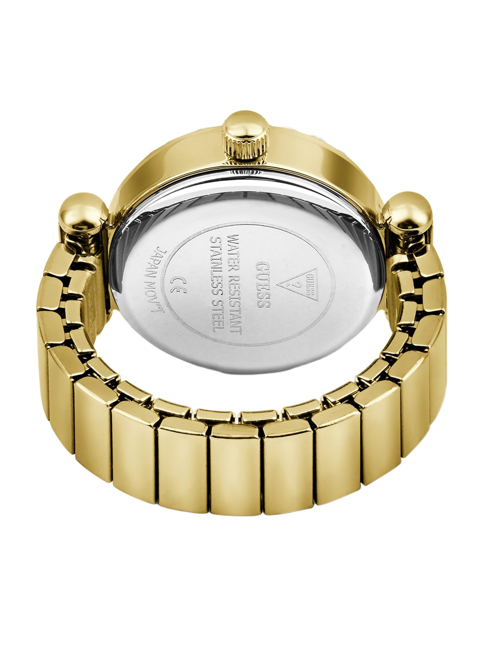 Guess Anna Damen Armbanduhr, Quarz Analog, Edelstahl, 18mm, Edelstahlarmband, Gold, 3 bar, Zifferblattfarbe: Gold/Silber, GW1022L2