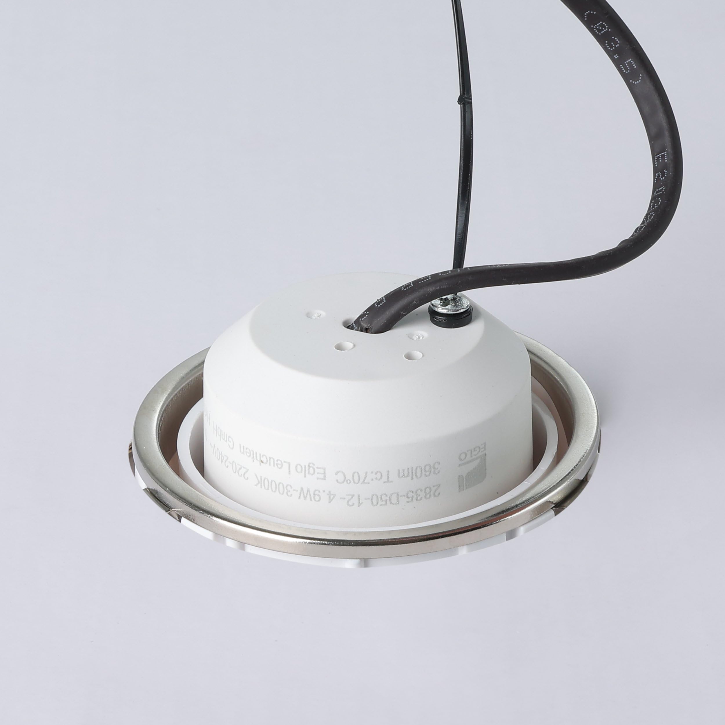 Eglo Lot de 3 spots LED encastrables Pineda, spots LED en plastique, 3