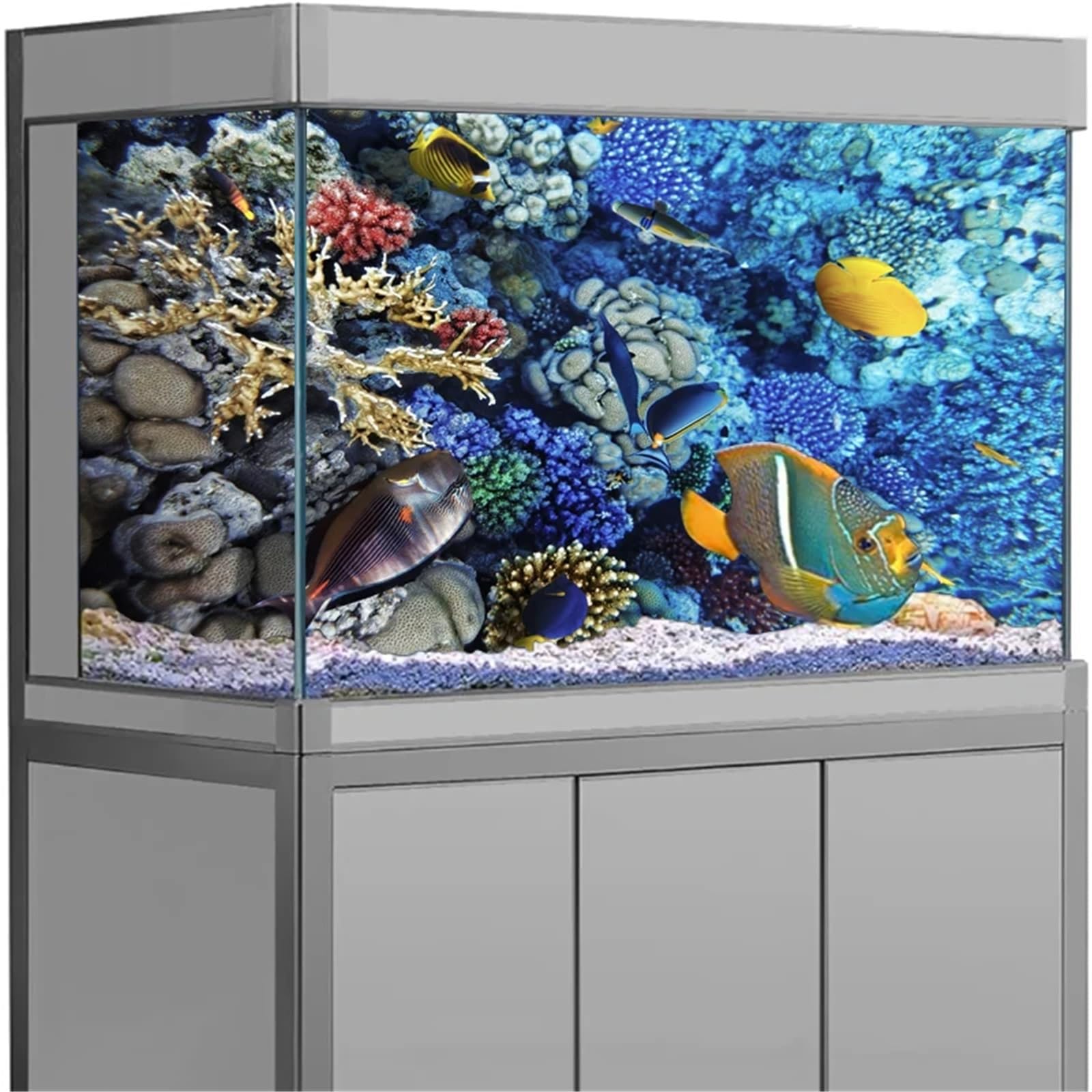 Immagine Di Sfondo Per Acquario Adesivo for sfondo acquario Poster di corallo sottomarino Decorazione for acquario Carta da parati autoadesiva Sfondo 3d Per La Decorazione Di Acquari(50x100cm)