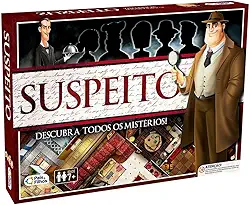 Jogo Infantil Tabuleiro Suspeito Detetive +7 anos Brinquedo para Criança Pais e Filhos