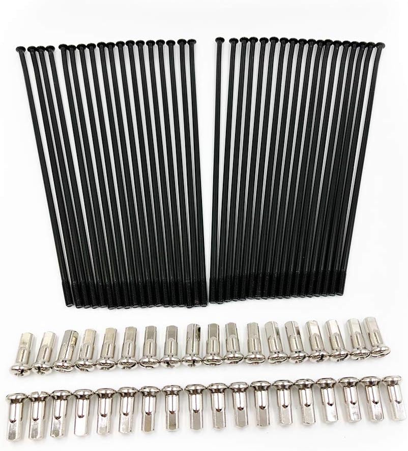 OTOM Motorcycle spokes 21" Front 18" 19" Rear Wheel spokes & spoke nipples For YZ125 YZ250 YZ250FX YZ450F WR250 WR450 (21" Front Wheel Spokes)