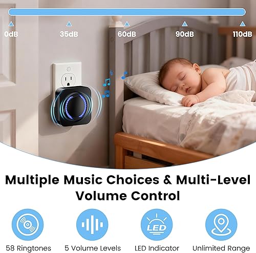 Miniatura 4 de Extensor de timbre inalámbrico, no requiere cableado, compatible con Google Nest, Ring, Blink Video Doorbell, funciona con Alexa