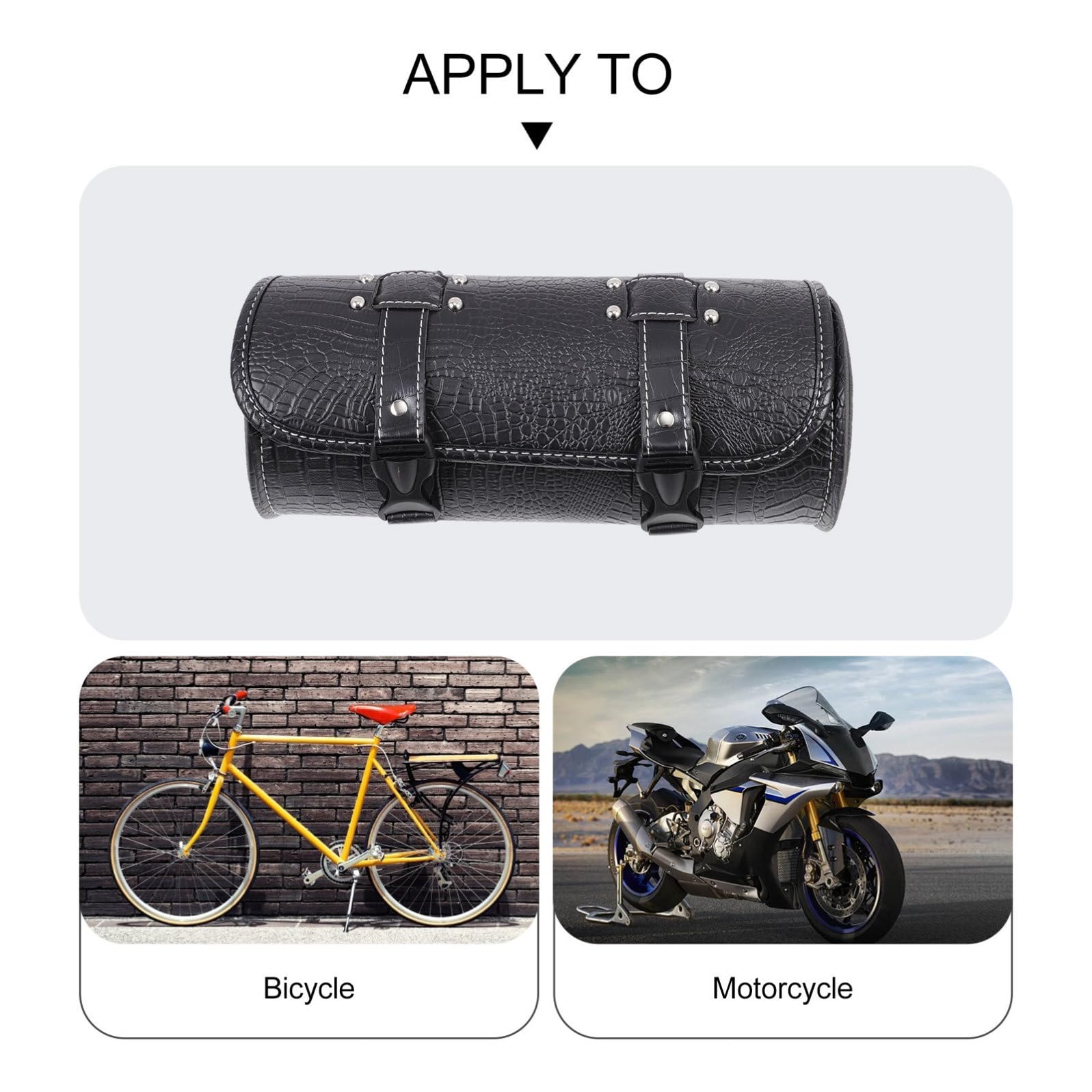 1pezzi Borsa da Manubrio per Bicicletta in Materiale Resistente Grande Capacità per Attrezzi e Accessori Facile da Installare e Rimuovere per Viaggi in Bicicletta e Uso Quotidiano