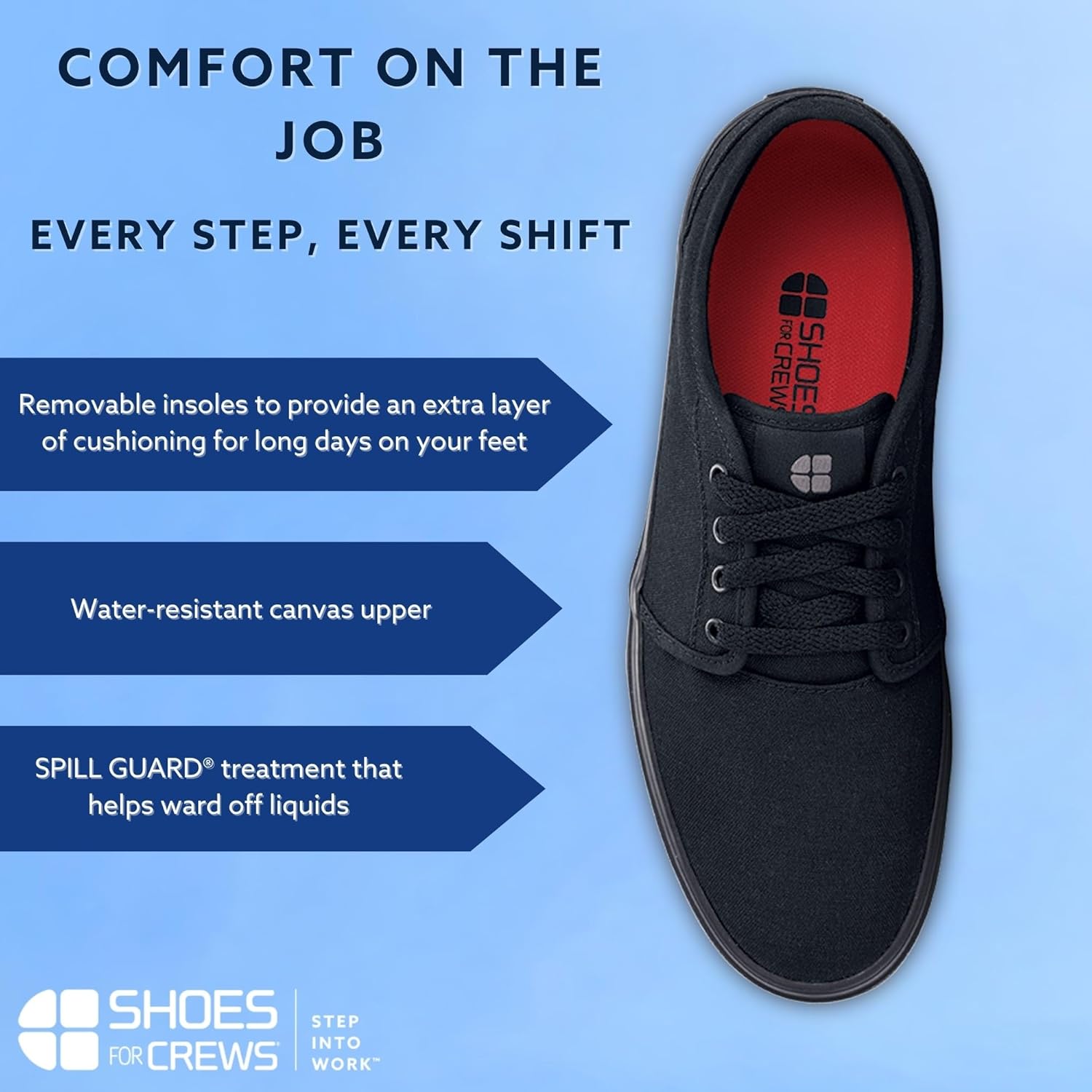 Shoes for Crews Unisex Slip-Resistant Work Sneakers – Comfortable, Non-Slip Work Shoes for Men & Women in Hospitality, Retail, Food Service & More - Merlin - Image 9