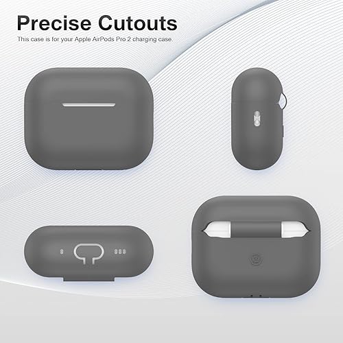 Miniatura 4 de OULUOQI Funda compatible con AirPods Pro 2 20232022, funda protectora de silicona suave que absorbe los golpes, compatible con Apple AirPods Pro de