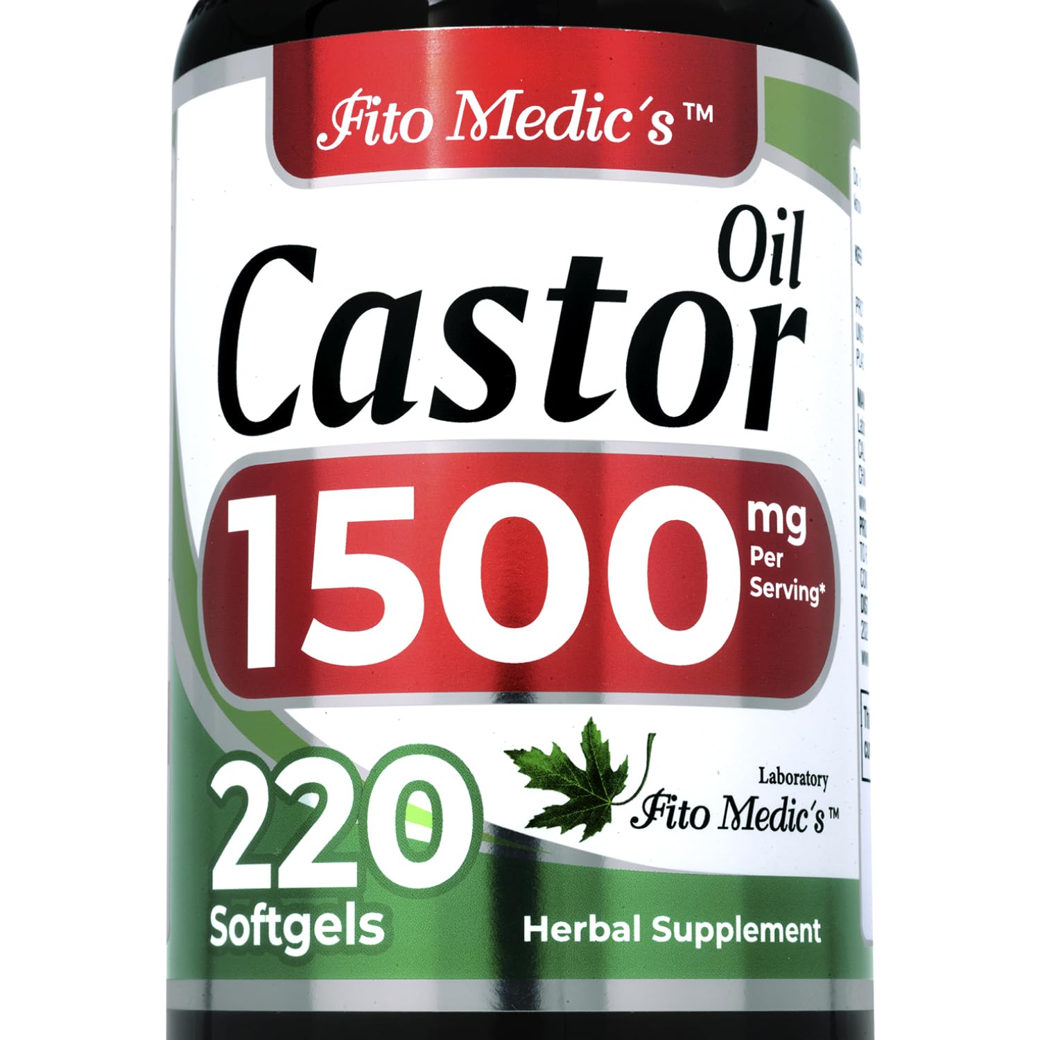 FITO MEDIC'S Lab | Castor Oil Pills |220 softgels |1500 mg| Castor Oil softgels | Concentrate Extract | Ultra high Absorption.