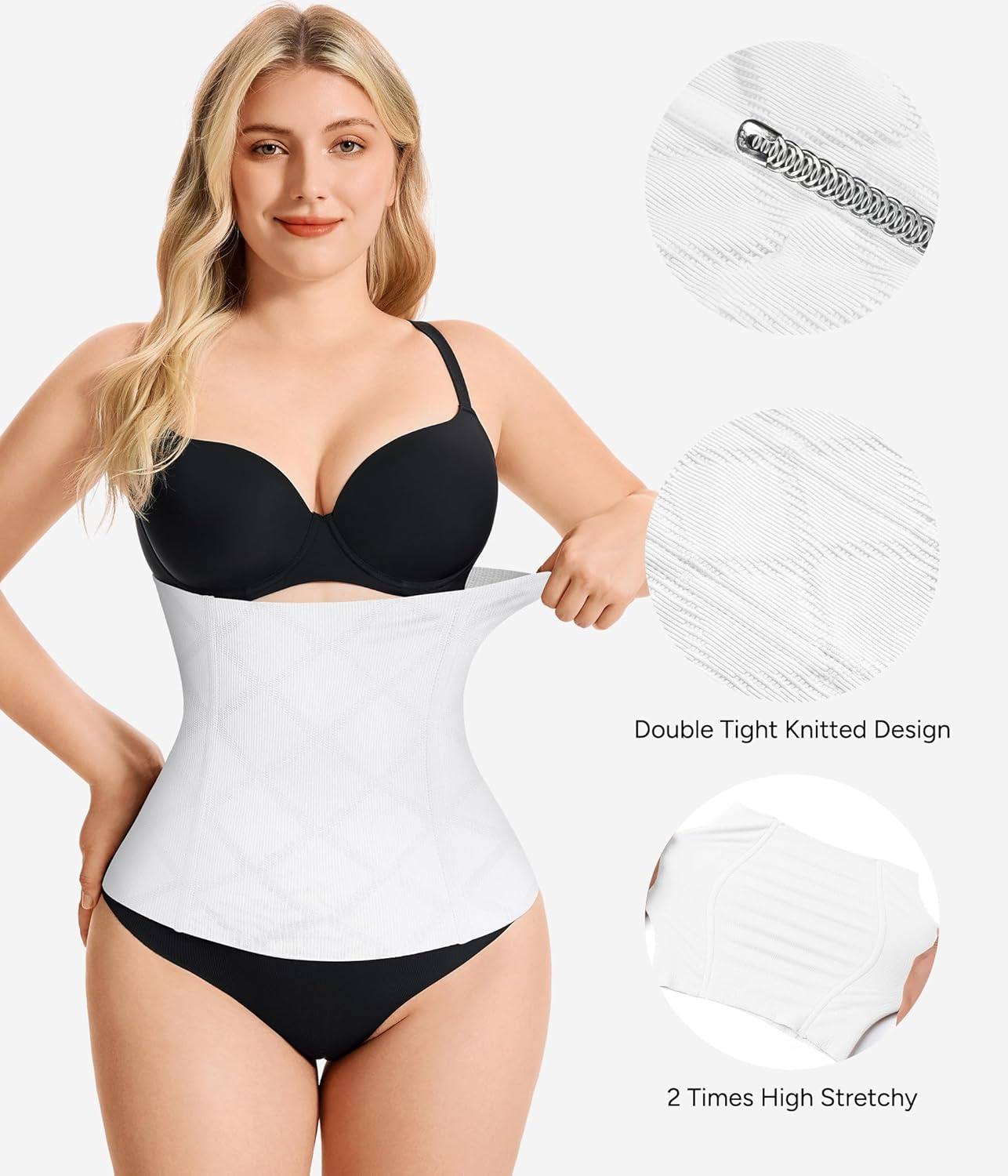 Nebility Womens' Waist Trainer Tummy Control Waist Cincher Slim Body Shaper - Image 5