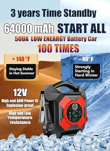 Miniatura 4 de Heavy Duty Jump Starter,DM1264 30000A 12V Battery Jumper Starter Portable,-40F Start Battery Booster Pack for Semi Truck Gasoline and Diesel Engines