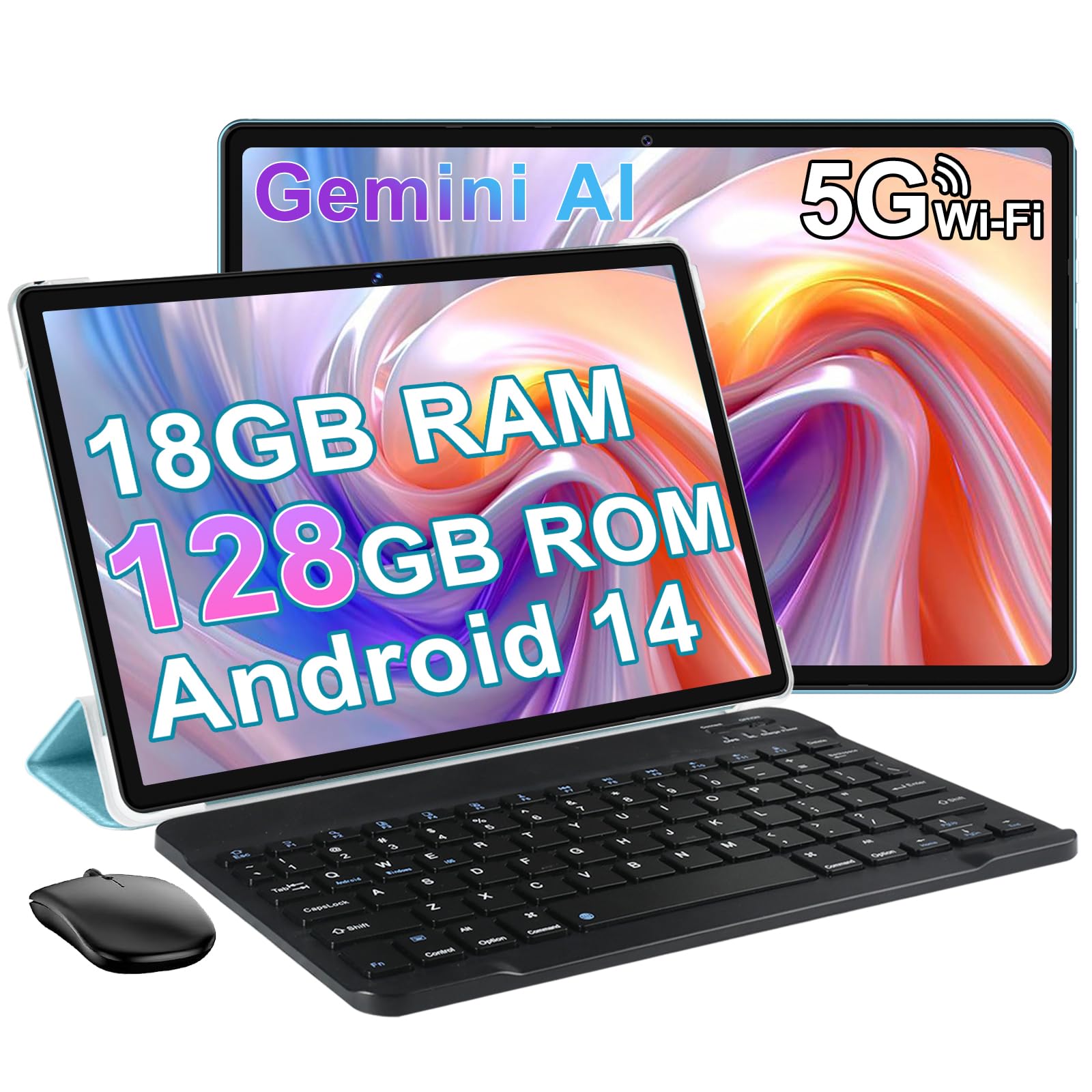 Tablet, 2026 Android Tablet with Gemini AI, 10.1 Inch FHD Display