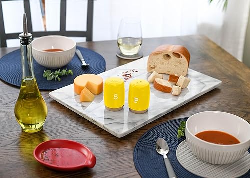 Miniatura 6 de Nat & Jules - Juego de salero y pimentero de cerámica (3 x 2), color amarillo