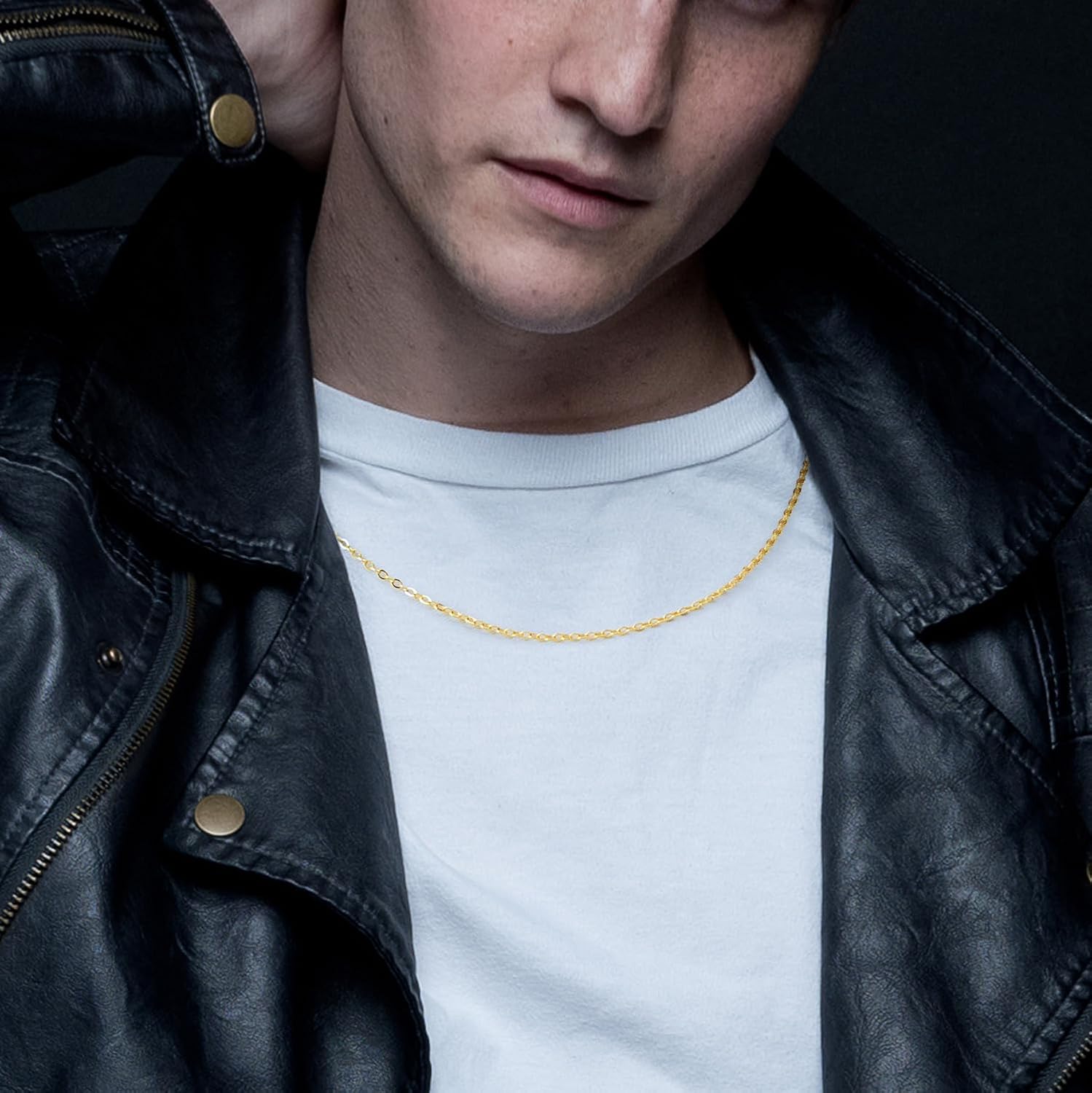 Gold Necklace for Women 1.5mm Wide 14K Thin Gold Chain Dainty Necklace for Women Elegance and Simplicity Cable Chain Thin Necklaces Chains 16,18,20,22,24in - Image 7