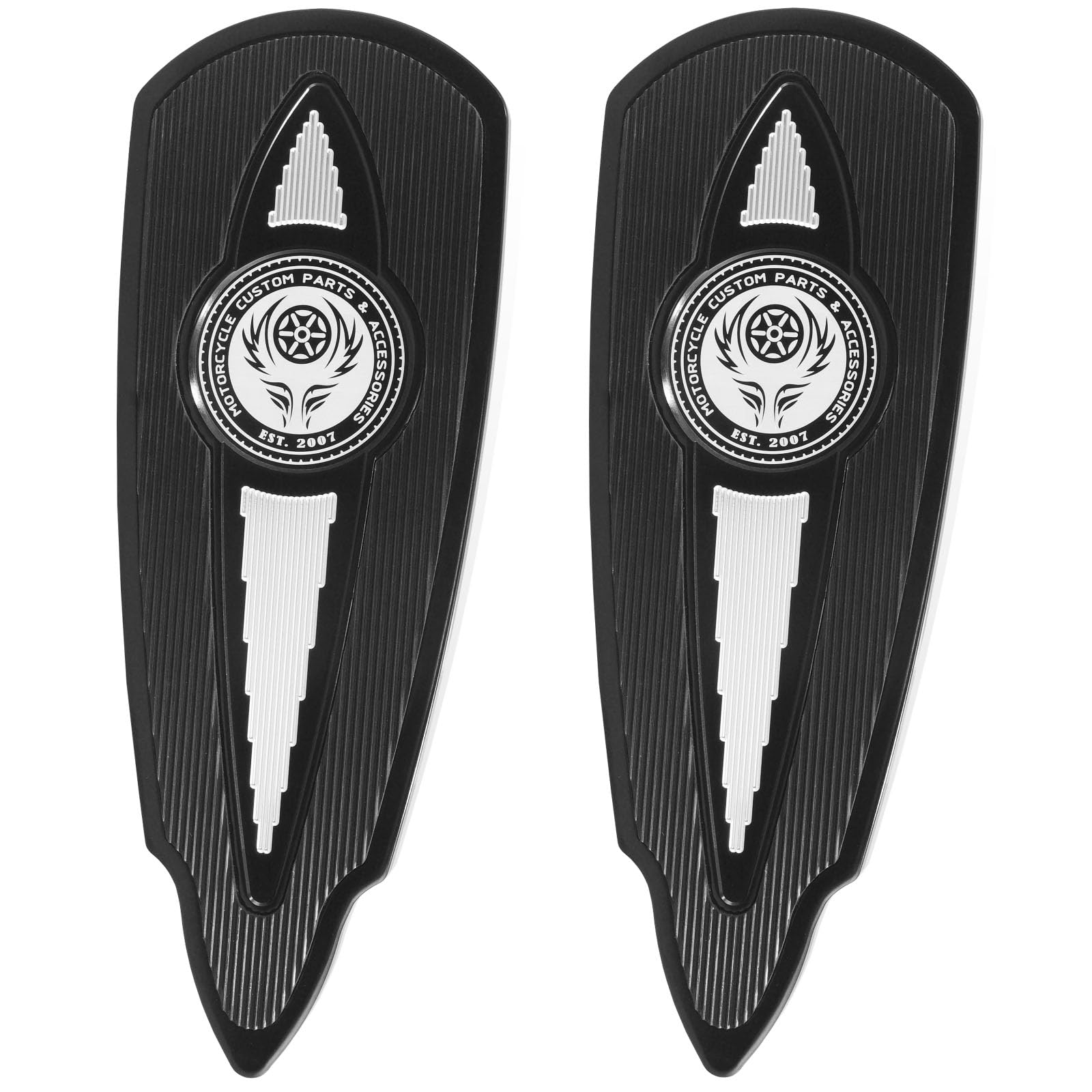 Harvards Chrome Rider Floorboards for Roadmaster Challenger Pursuit Chieftain Springfield 2014-2025 (Rider-Gloss Black)