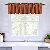 Vista 16 de MIULEE Cenefa de ventana opaca de primavera para dormitorio, cocina, baño, sala de estar, oscurecimiento de bolsillo para barra, cenefa de cortina