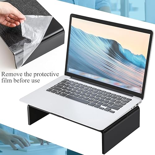 Miniatura 9 de Jetec 2 piezas de soporte acrílico transparente para monitor de escritorio, consola de videojuegos, soporte de acrílico para computadora portátil,