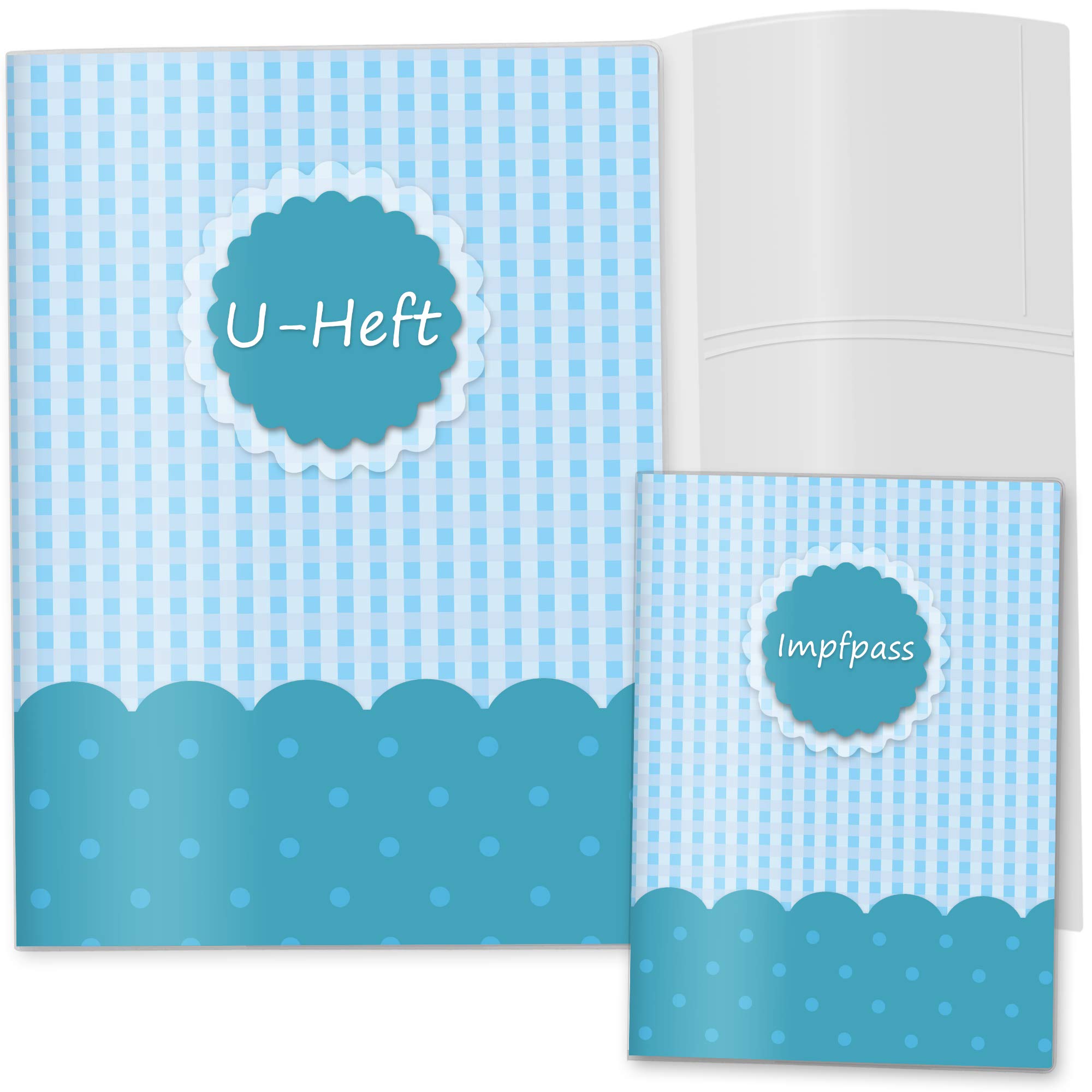 OLGS U-Heft und Impfpasshülle Set | Walfisch | Hochwertige Hüllen für Untersuchungsheft & Impfpass | Schwangerschaft, Geschenkidee (Impfpasshülle, Uhefthülle 3-teilig, ohne Motiv)