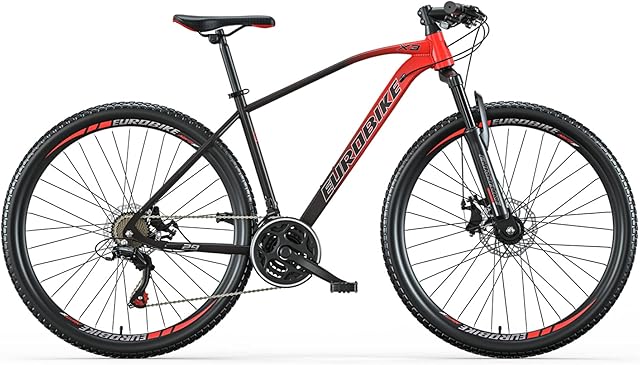 Eurobike 29 Inch Mountain Bike,HY X3/X9 21 Speed Hardtail Mountain Bike,Front Suspension 29 Bike with Disc Brake,Adults Men or Women Bikes