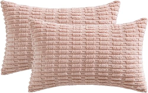 Vista 388 de MIULEE Pack of 2 Orange Corduroy Decorative Pillow Covers 20x20 Inch Soft Boho Striped Throw Pillow Covers Modern Farmhouse Home Decor for Halloween
